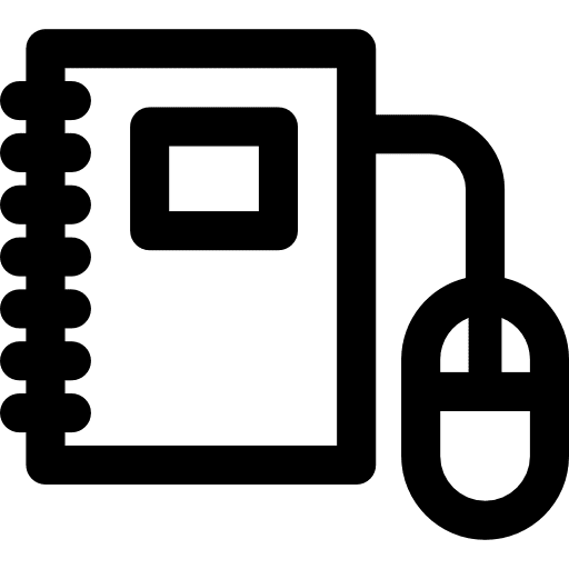 E learning mouse online internet icon