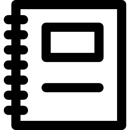 Notebook writing education tool icon