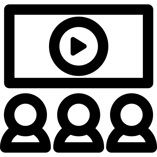 Online course internet computer play button icon