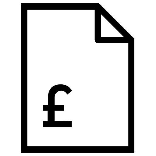 Voucher document british pound sterling icon