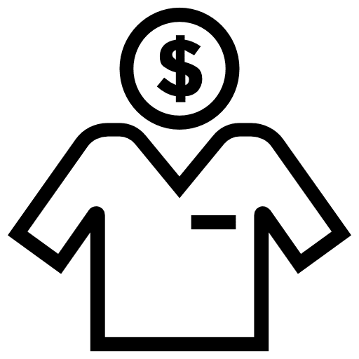 Worker worker money laptop icon