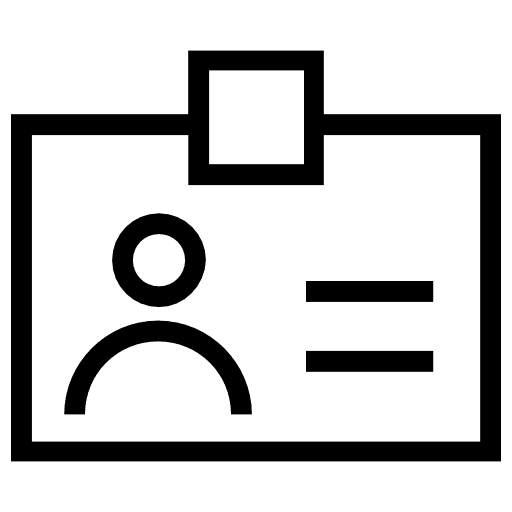 Id card christmas present business present icon