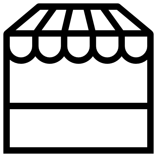 Store buildings commerce interface icon