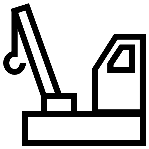 Crane construction tools and utensils lift icon