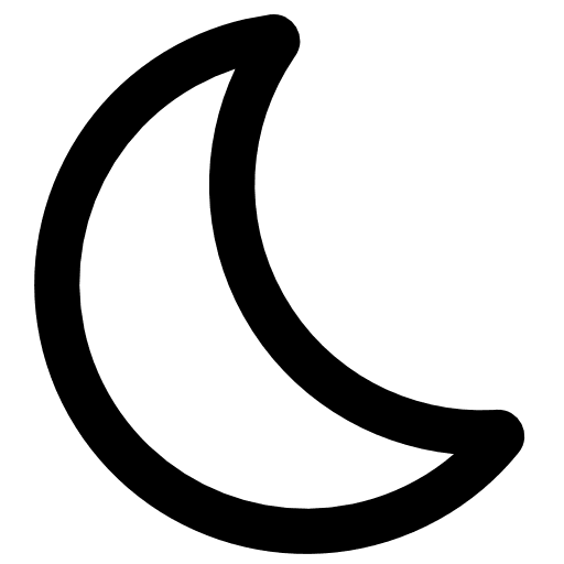Half moon night moon phase nature icon