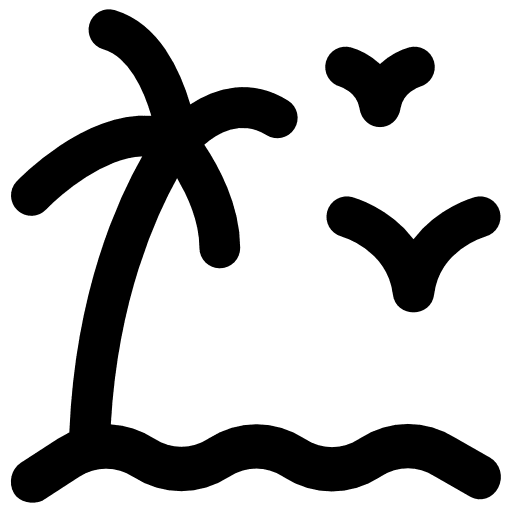 Island beach nature island icon