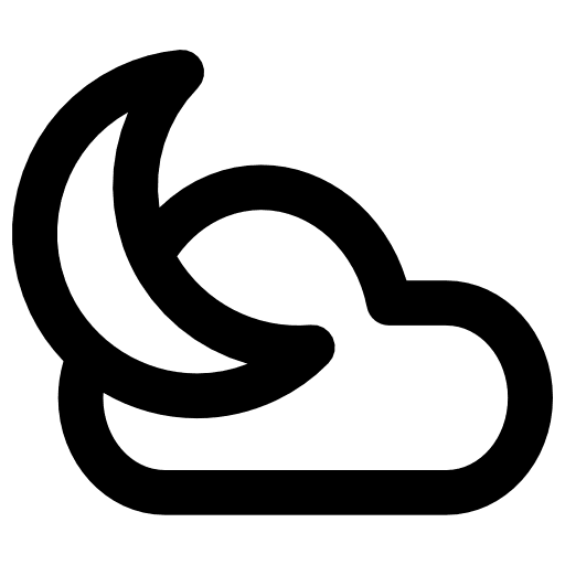 Night night half moon nature icon