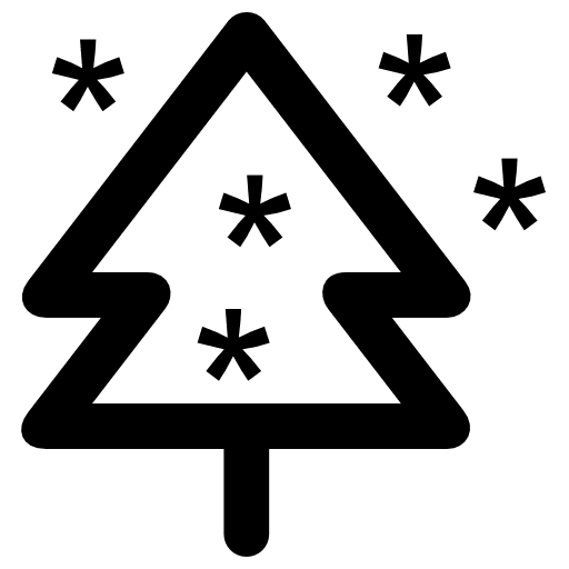 Tree forest woods snow icon