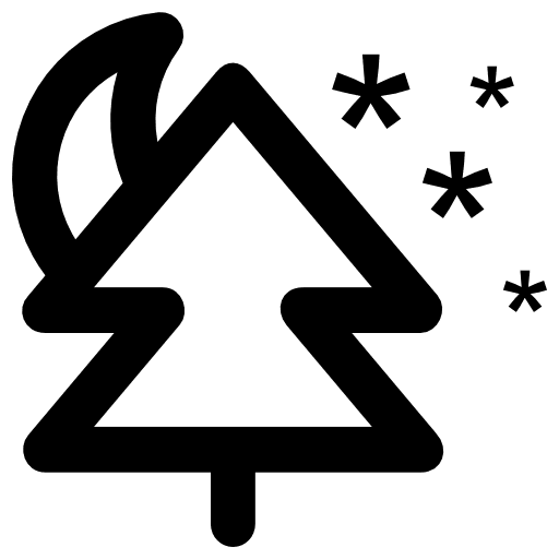 Tree stars nature botanical icon