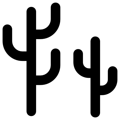 Cactus dessert dry nature icon