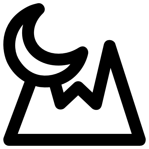 Mountains night mountains nature icon