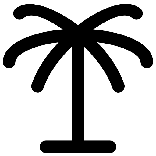 Palm tree summer summertime nature icon
