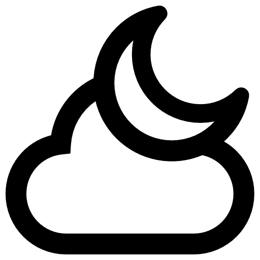 Night night cloudy nature icon