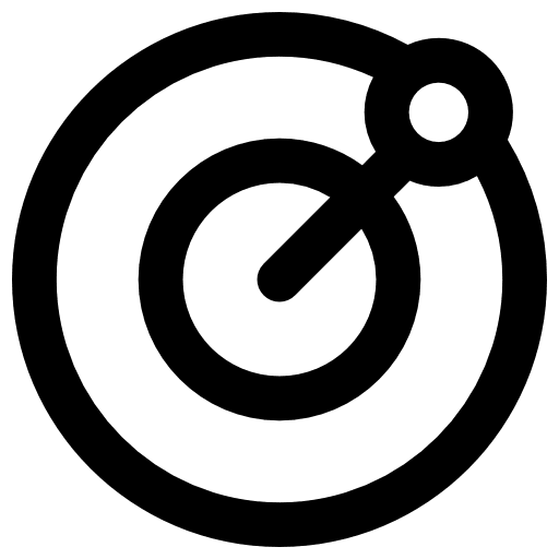 Target dart board aim shooting icon