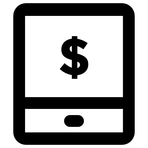 Smartphone technology smartphone finances icon