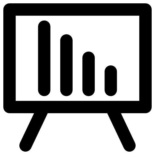 Panel bars chart graphic business icon