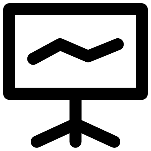 Panel graph business presentation icon
