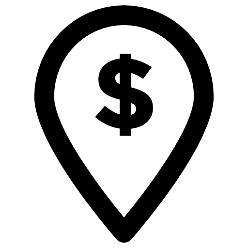 Placeholder dollar symbol map location placeholder icon