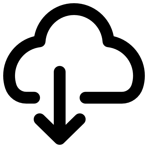 Computing cloud download computing arrows icon