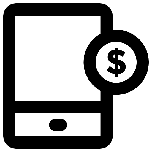 Smartphone coin mobile phone smartphone icon