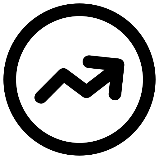 Stats benefits arrows graphic icon