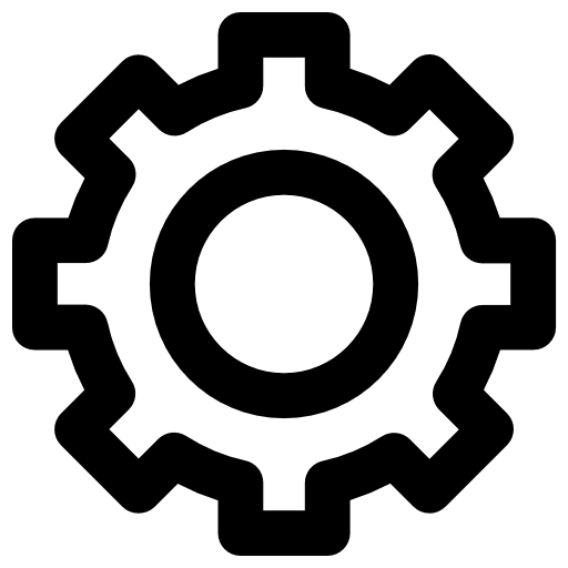 Cogwheel tool function settings icon