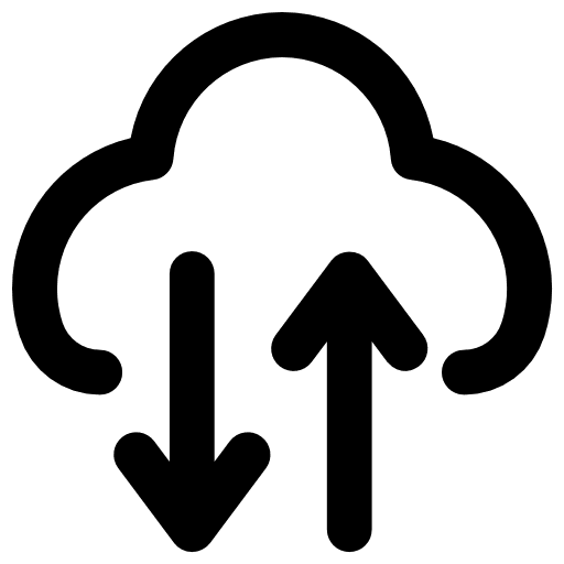 Computing cloud upload multimedia option download icon