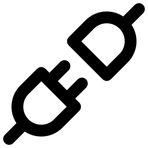 Plug energy tools and utensils technology icon