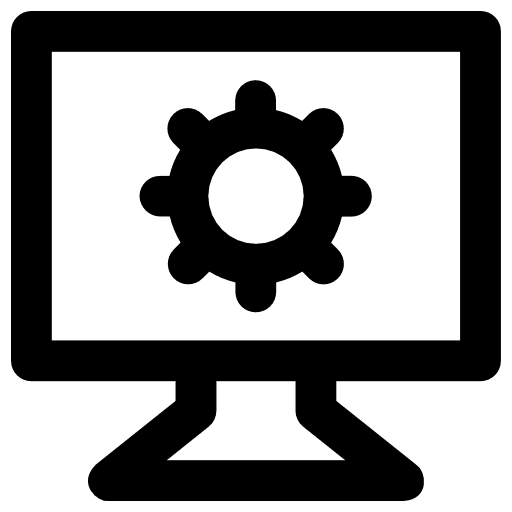 Screen computer monitor system technology icon