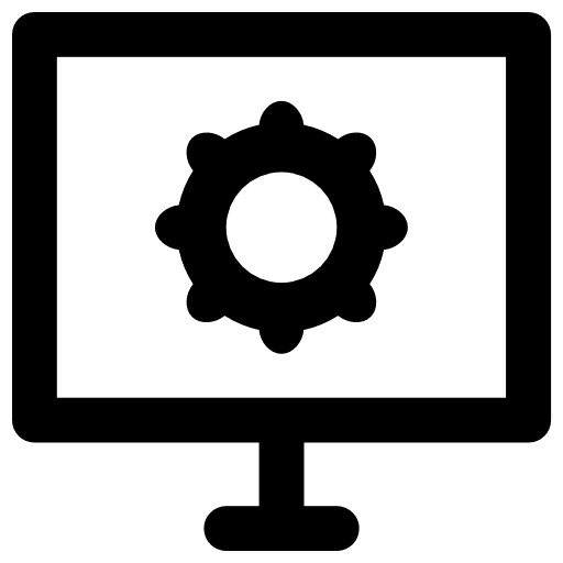 Screen technology screen tv icon