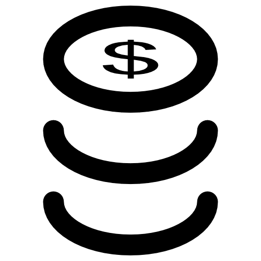 Coins money currency money dollar symbol icon