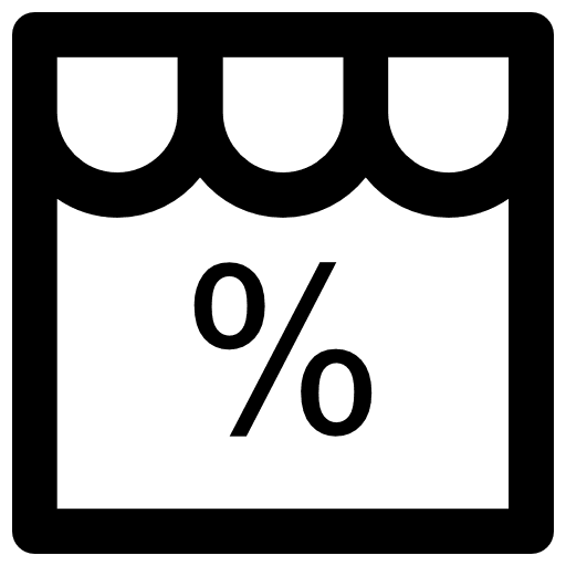 Percentage signs discount shop icon
