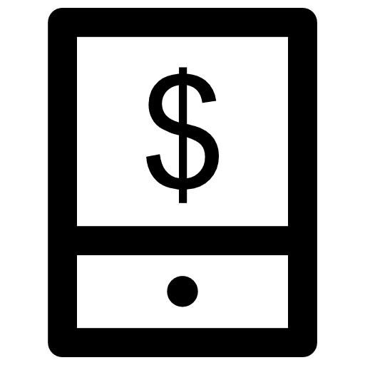 Smartphone iphone cell dollar symbol icon