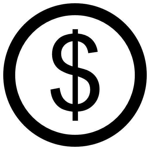 Coin dollar symbol commerce business icon