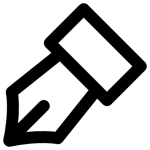 Pen fountain writing tools and utensils icon