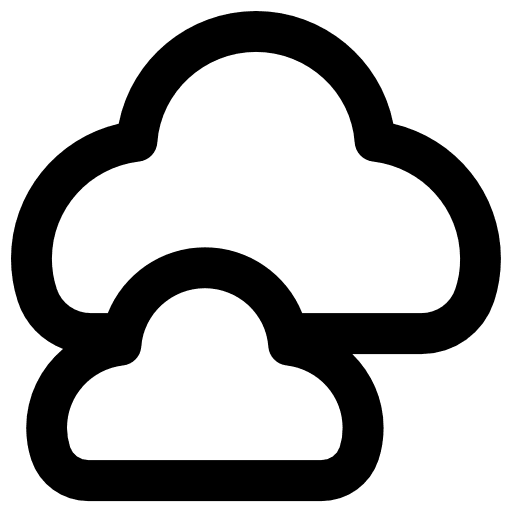 Clouds data storage technology file storage icon