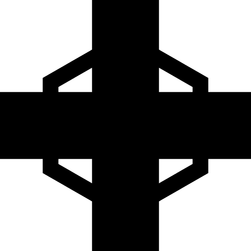 Cross calculator shapes cross icon