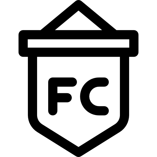 Flag football sports and competition badge icon