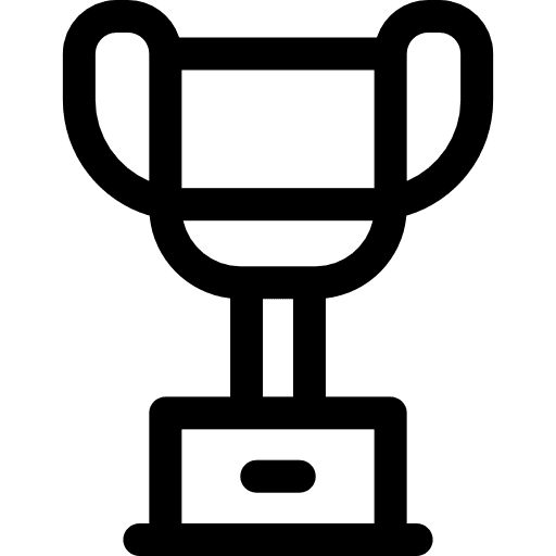 Trophy award sports and competition winner icon