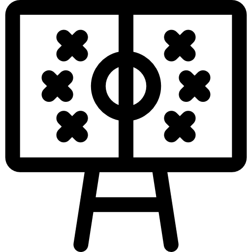 Tactics whiteboard soccer sports and competition icon