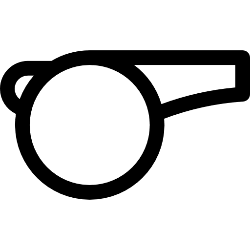 Whistle music and multimedia referee musical instrument icon