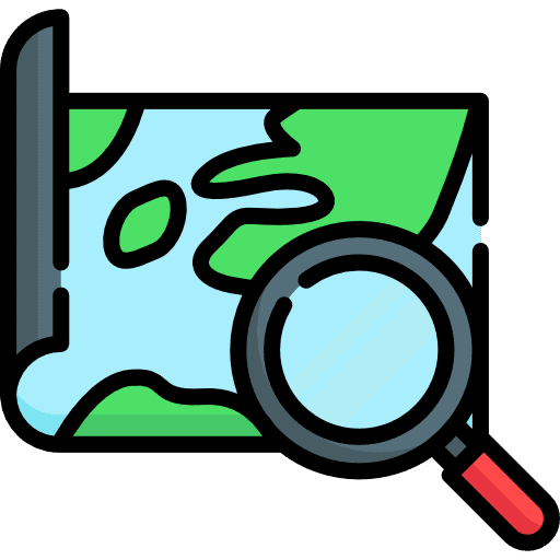 Map map maps and location loupe icon