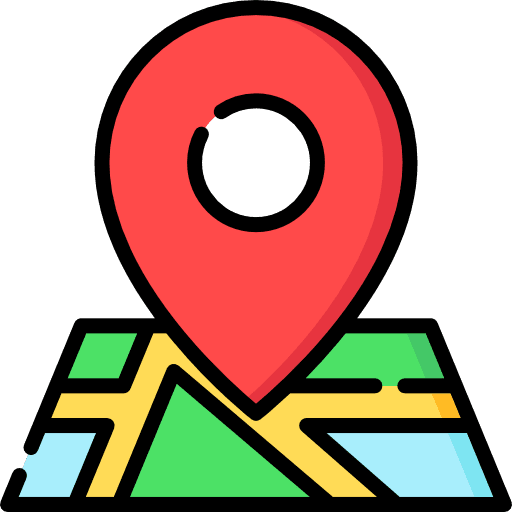 Map map maps and location pointer icon
