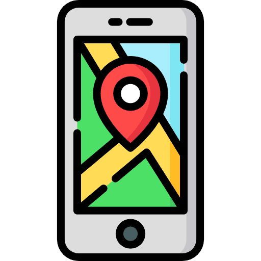 Map maps and location gps location icon