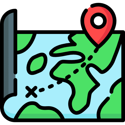Map region pin maps and location icon