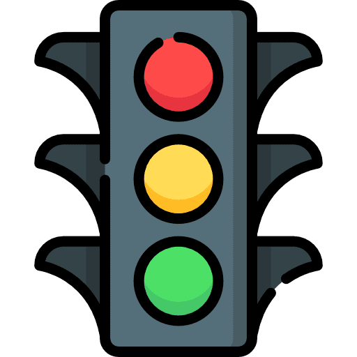 Traffic lights signaling stop light icon