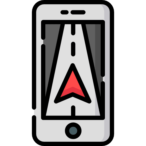 Gps maps and location cellphone gps icon