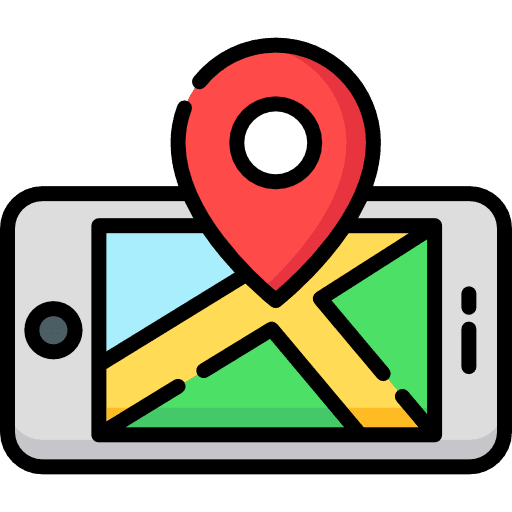 Map navigation gps mobile phone icon