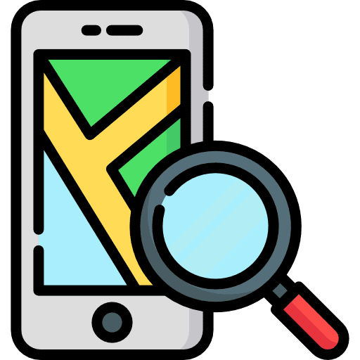 Map search maps and location phone icon