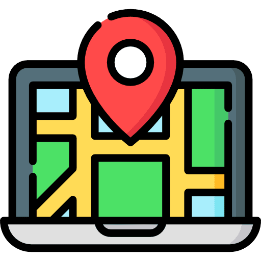 Map electronics location map icon